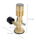 Flame Bunsen Burner Portable Gas Blowtorch Head with dimensions for Propane Cooking Stove Outdoor Heating and Adjustable Flame