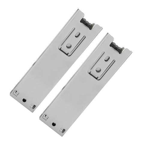 Two pack 5 inch full extension mini drawer slides with ball bearing runners for cabinets, visible front view of metal hardware.