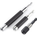 Magnetic Screw Drive Guide Drill Bit Tip Holder And Pro Grade Screwdriver Bit Holder With One Quarter Inch Hex Shank Extension Bar Set Of 3