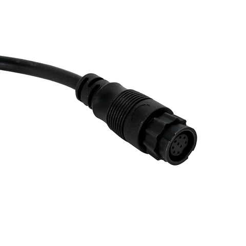 Top Shelf Beefy 10 Ft 9 Pin Transducer Extension Cord Marine Grade Waterproof plug view for Lowrance LSS1 compatibility.