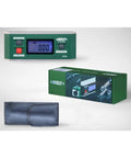 Digital Electronic Level And Protractor 0 To 360 Degrees with IP54 Waterproof Aluminum Frame, box, and carrying case shown.