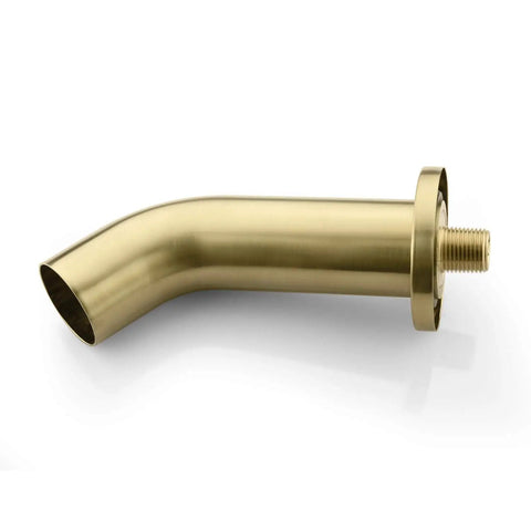 Brushed Gold Shower and Tub Faucet Set With Rain Shower Head and Tub Spout, High Flow Eight Inch Head, NPT Install Pipe