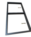 Heavy Duty Wall Shelf Brackets Black Metal Floating Supports Square Tube Wall Mounts with mounting screws for wall use.