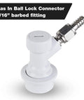 Two Pack Ball Lock Keg Disconnects With MFL Swivel Nuts For Quick No Fuss Beer Keg Connections In Your Home Brew Setup Sankey Compatible Durable Bar Grade Ball Lock Fittings gas in 5/16 barbed fitting