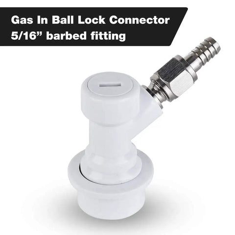 Two Pack Ball Lock Keg Disconnects With MFL Swivel Nuts For Quick No Fuss Beer Keg Connections In Your Home Brew Setup Sankey Compatible Durable Bar Grade Ball Lock Fittings gas in 5/16 barbed fitting