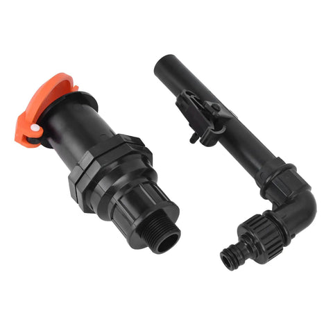 Heavy Duty Hose Water Intake Connector That Slams Shut To Stop Leaks Fast For Your Irrigation System, Lawn Sprinklers, And Greenhouse Gardens In Style, black ABS G3/4 fittings