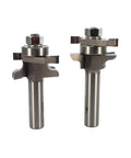 Carbide Tipped Traditional Stile And Rail Router Bit Set For Cabinet Doors Full Size With Seven Eighths Cutting Length
