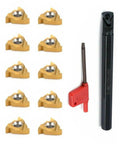 Lathe Internal Thread Boring Bar With 10 16IRAG60 Carbide Inserts SNR0013M16 CNC Turning Tool Set with wrench