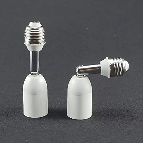 E26 E27 Light Socket Extender Four Point Five Inch Extension With 180 Degree Bend And 360 Degree Swivel Boosts Brightness Two Pack