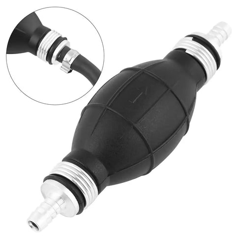 Rugged Heavy Duty Fuel Line Hose With Connector For Boats And RVs, Five Sixteenth Inch Inner Diameter, Seven Foot Long, Primer Bulb Included