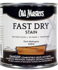 Fast Dry Interior Oil Based Wood Stain In Dark Mahogany can of 236ml, designed for easy brush on application for furniture.