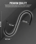 30 Pack Black S Hooks For Hanging Plants And Kitchenware, Heavy Duty Metal S Hooks For Pots Utensils Clothes And Bags