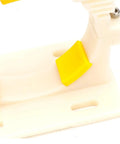 CO2 Laser Tube Holder For 80mm Diameter Tubes Flexible Plastic Mount With No Brainer Install And Rock Solid Support For 80W To 180W Glass Tube Laser Cutting Machines, white plastic clamp close-up