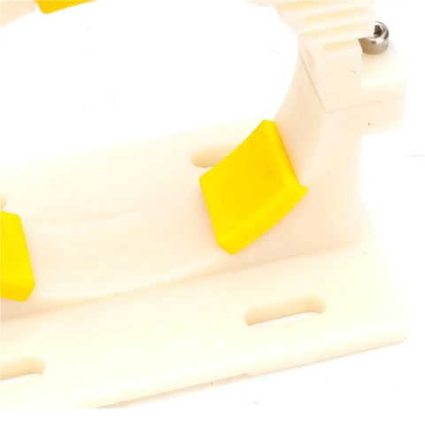 CO2 Laser Tube Holder For 80mm Diameter Tubes Flexible Plastic Mount With No Brainer Install And Rock Solid Support For 80W To 180W Glass Tube Laser Cutting Machines, white plastic clamp close-up