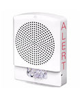 Heavy Duty Wall Mount Horn Strobe Combo Featuring Blazing LED Flashing Beacon And Punchy Speaker Alert System For Commercial Emergency Evacuation Fire Safety Gear.