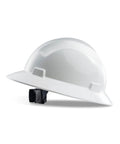 Full Brim Hard Hat For Construction Safety, OSHA Certified And ANSI Z89 Type 1 Class E G C, 4 Point Adjustable Ratchet Suspension, white