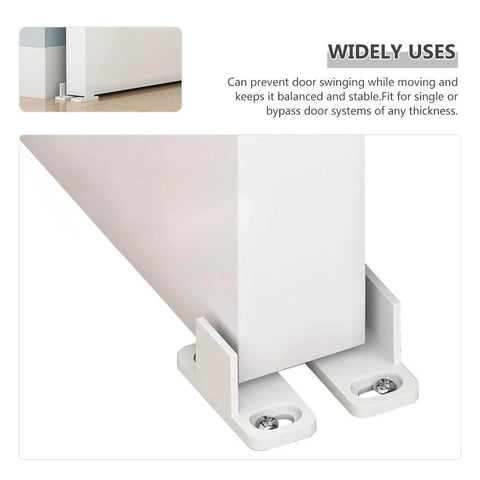 Barn Door Floor Guide for Smooth Sliding Doors, Bottom Guide Floor Mounted Closet Door Hardware With Screws, Keeps Doors From Swingin And Wobblin, Durable Steel Construction, Easy Install.