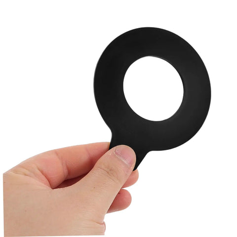 Hand holding 2 Piece Bucket Pin Shim Kit For Excavator Vibration Dampening And Noise Reduction Rubber Washers For Construction Machinery Durable Wear Protection Built To Last Shielding For Bucket Linkage And Heavy Equipment Maintenance With Engineered Rubber.
