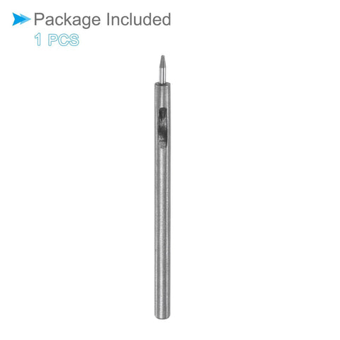 Handy Leather Hole Punch Tool with 0.8mm hole diameter and 6mm shank, durable steel round punch and rivet setter for crafts