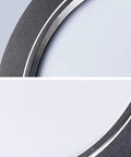 Close-up view of WKNHHL Recessed Lighting Housing Trim Kits Rendering Black Led Downlight highlighting aluminum finish and frosted lens.