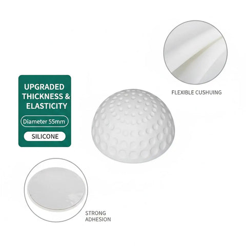 Peel And Stick Silicone Door Stopper No-Drill Self-Adhesive Wall Bumper with flexible cushioning and strong adhesion