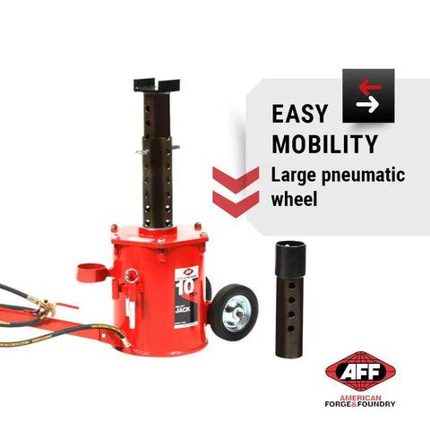 Tough As Nails 10 Ton Air Lift Jack With Precise Valve Control Heavy Duty Air Powered Lifter For Trucks Trailers And Construction Gear Built To Run Smooth As Butter On Any Auto Shop Floor Without Breaking A Sweat