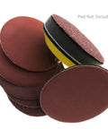 Premium Flocking Sandpaper Discs 5 Inches Hook Loop PSA For Polishing Grits 40 To 2000 With Durable Alumina Coating stacked for auto body work.