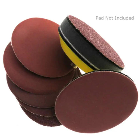 Premium Flocking Sandpaper Discs 5 Inches Hook Loop PSA For Polishing Grits 40 To 2000 With Durable Alumina Coating stacked for auto body work.