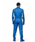 Rear view of Go Kart Racing Suit For Adults Youth And Kids Water Resistant Breathable Digital Print Fabric Lightweight Comfort Ergonomic Suit