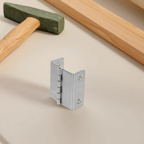 8 Pack Stainless Steel Folding Bifold Butt Hinges With Four Hole Four Fold Design For Cabinet Doors And Small Folding Tables Heavy Duty