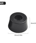 Close-up of single Four Pack Rubber Equipment Feet For Speaker Cabinets 19mm Tall With 33mm Diameter Beefy Anti Slip Pad