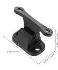 Heavy Duty Black Nylon Rv Door Latch Kit With Secure Catch And Easy Install For Camper Trailer Entry Stopper, side view with dimensions.