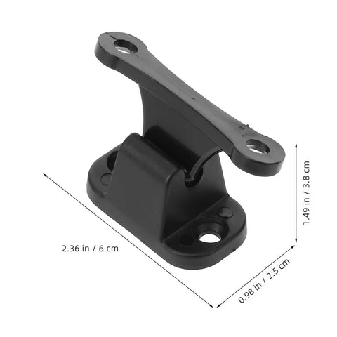 Heavy Duty Black Nylon Rv Door Latch Kit With Secure Catch And Easy Install For Camper Trailer Entry Stopper, side view with dimensions.