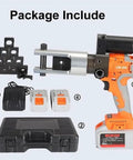 Portable Battery Powered Electric Hydraulic Cable Crimping Pliers With 360 Rotating Clamp For Copper And Aluminum Wire Terminals with accessories