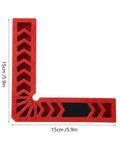 Angle Clamps 4 Piece Set With Multi Scale For Woodworking And Carpenter Projects showing red 15cm 90-degree positioner.