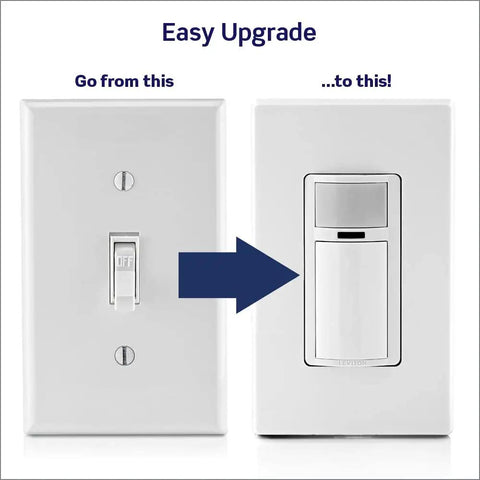 Motion Sensor Light Switch Auto On Off No Neutral Wire Needed 5A Easy Install upgrade from old flip switch to new sensor
