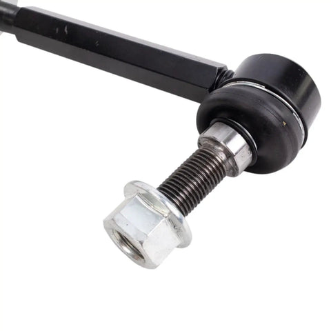All In One Front Steering And Suspension Kit 12 Piece For Easy Install And Peak Handling, Includes Tie Rod Ends, Ball Joints, Control Arms, Sway Bar Links And Bushings For A Smooth, Responsive Ride. Black steel tie rod end with threaded stud and nut