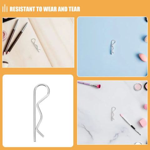 Premium Stainless Steel R Shape Cotter Pins Set For Heavy Duty Industrial HitchesPrevent loosening with wavy design on clean surface.