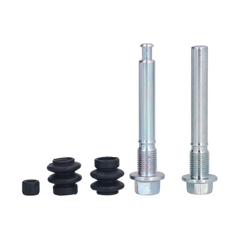 Top Notch Rear Brake Caliper Slider Pins Kit For Fit For GG GY GH Models 02-12 Durable Metal And Rubber Build For Easy DIY Car Fixes Fast And Reliable. Two metal slider pins with rubber boots and seals for rear brake repair.