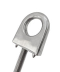 Marine Bow Eye Tow Lines Or Boat Trailer Winch Hook 316 Stainless Steel 3 Inch Shank 1 Inch Eye close-up view