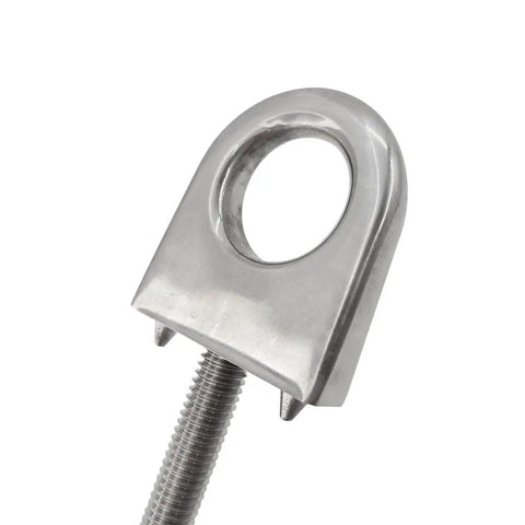 Marine Bow Eye Tow Lines Or Boat Trailer Winch Hook 316 Stainless Steel 3 Inch Shank 1 Inch Eye close-up view