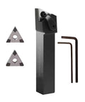 CBN Turning Inserts Set With MTJNR1616H16 Tool Holder For Hardened Steel Cast Iron And Sintered Ferrous Alloys Built Tough For High Speed Finishing And Interrupted Cut Performance