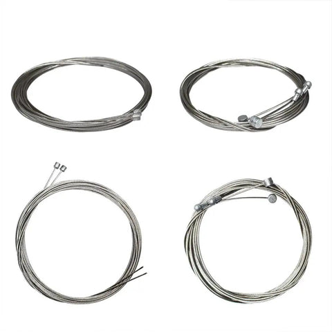 Stainless steel cables from All In One Bike Cable Kit For Mountain And Road Bikes With Brake And Derailleur Housings Routing Damping Foam Sleeve