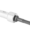 Electric Drill To Earth Auger Adapter Connector With Round Shank Arbor Heavy Duty 2 Pin 2 Slot Bits Converter in metal finish