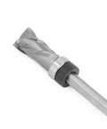 Heavy Duty Compression Flush Trim Router Bit With 1/4 Inch Solid Carbide Shank for perfect plywood and veneer cuts close-up view.