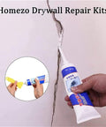 Pro Grade Drywall Repair Kit With Scraper And Mending Agent, Wall Patch Kit for Cracks and Holes, applied on wall crack