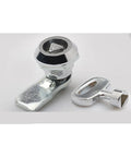 Mini Triangular Cylinder Cam Lock With Key, The Smallest Cinet Style Door Lock Includes Key Distribution Box, Durable Metal Housing