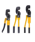 Heavy Duty Hydraulic Scissors Cutting Machine Portable Rebar Shear 6T To 13T Manual Steel Bar Cutter, yellow and black design.