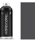 MTN Hardcore Spray Paint - RV256 - Malva canister with glossy black design and color swatch for application guidance.