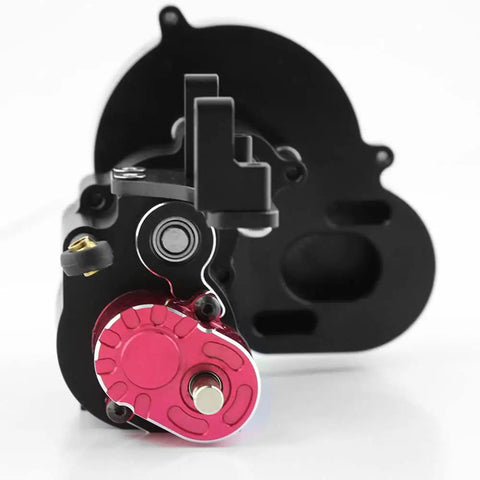 Killer Aluminum Two Speed Transmission Gearbox Fit For 10th Scale RC Crawler With Brass Gears And Precision Bearings Corrosion Proof Reverse Shift Upgrade Kit Built Dope For Knuckle Dragging And Serious Trail Beasts, detailed view of the gearbox.